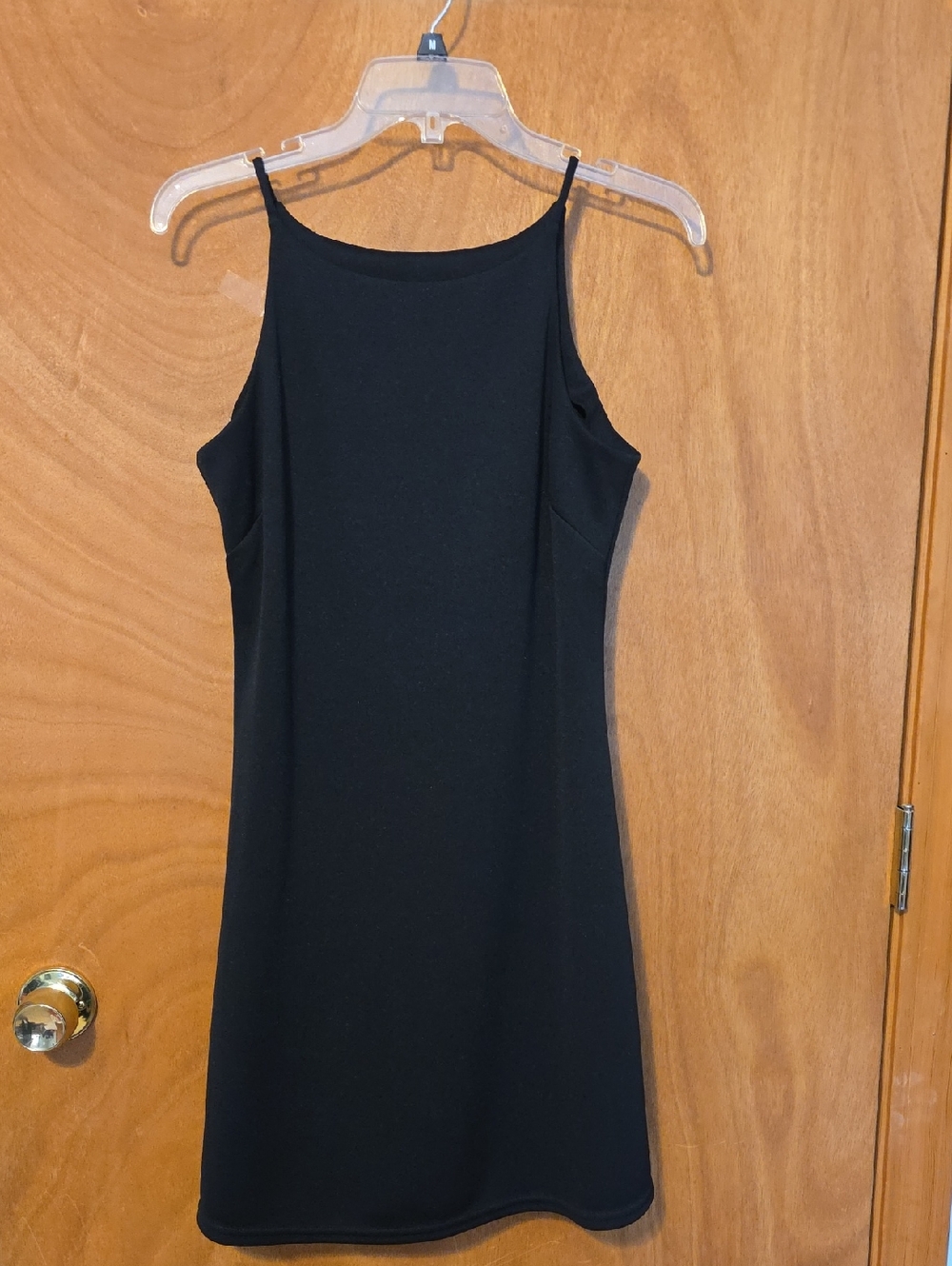 Classic Black Slip Dress with Thin Straps